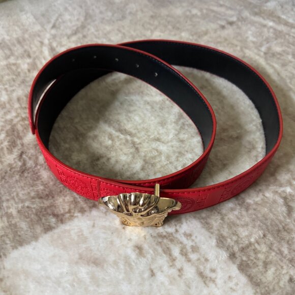 Gold and Red Designer Belt - Picture 3 of 6